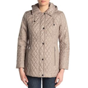 NEW London Fog hooded quilted jacket SIZE M